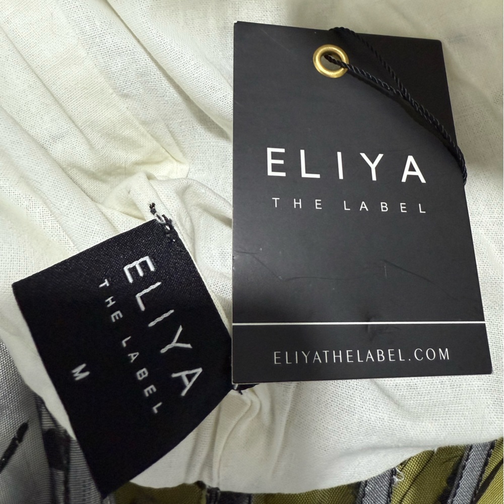 Eliya The Label Georgette Strapless Corset Mini Dress Black White Size M NWT - Picture 10 of 12